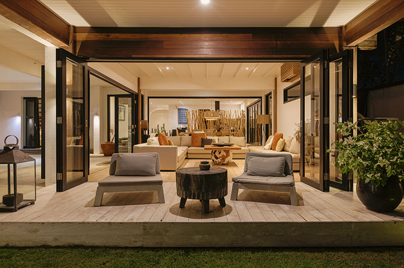 The Beach Villa Cemagi Living Area at Night | Seseh, Bali