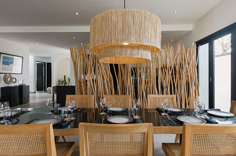 The Beach Villa Cemagi Dining Area with Hanging Light | Seseh, Bali