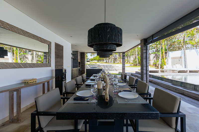 The Beach Villa Cemagi Dining Area with Pool View at Day Time | Seseh, Bali