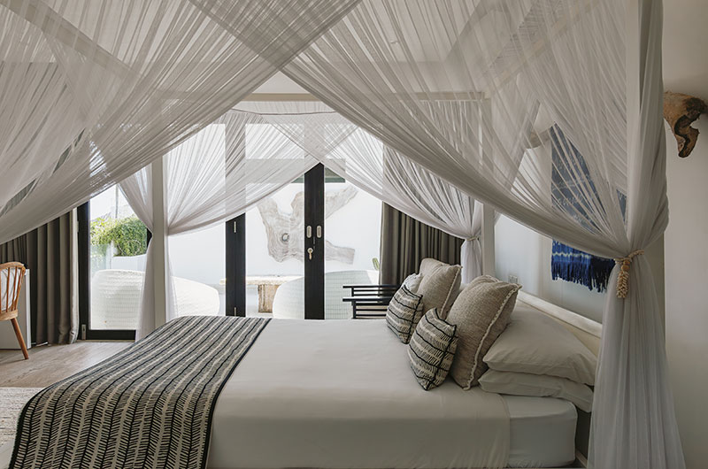 The Beach Villa Cemagi Bedroom One with Four Poster Bed | Seseh, Bali