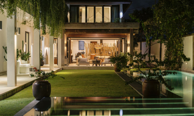 The Beach Villa Cemagi Pool Side Area at Night | Seseh, Bali