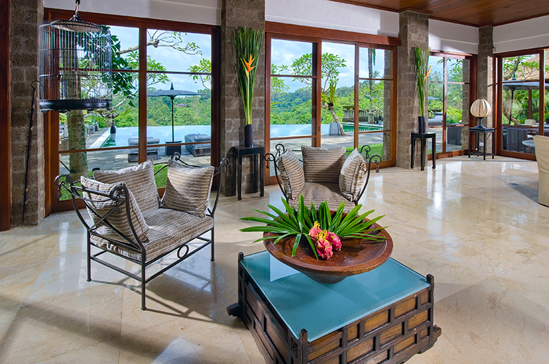 Villa Bukit Naga Seating Area with Pool View | Gianyar, Bali