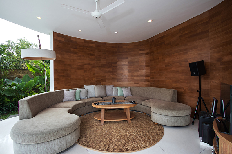 Villa Pancaloka Indoor Seating Area with Garden View | Jimbaran, Bali