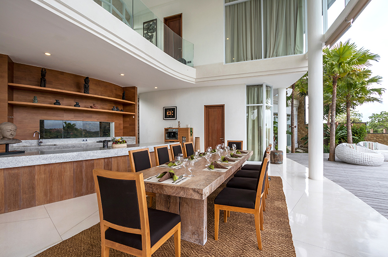 Villa Pancaloka Dining Area with Open Plan Kitchen | Jimbaran, Bali