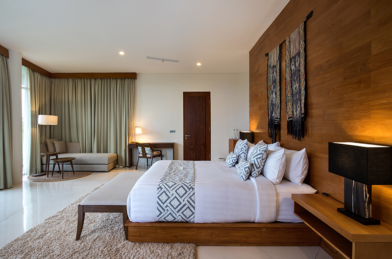 Villa Pancaloka Bedroom Three with Couch and Study | Jimbaran, Bali