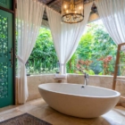 Villa Sasih Karo Bathtub with Garden View and Chandelier | Ubud, Bali