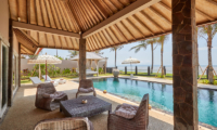Villa Sunrise Outdoor Seating Area with Pool View | Gianyar, Bali