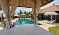 Villa Sunrise Outdoor Seating with Pool View | Gianyar, Bali