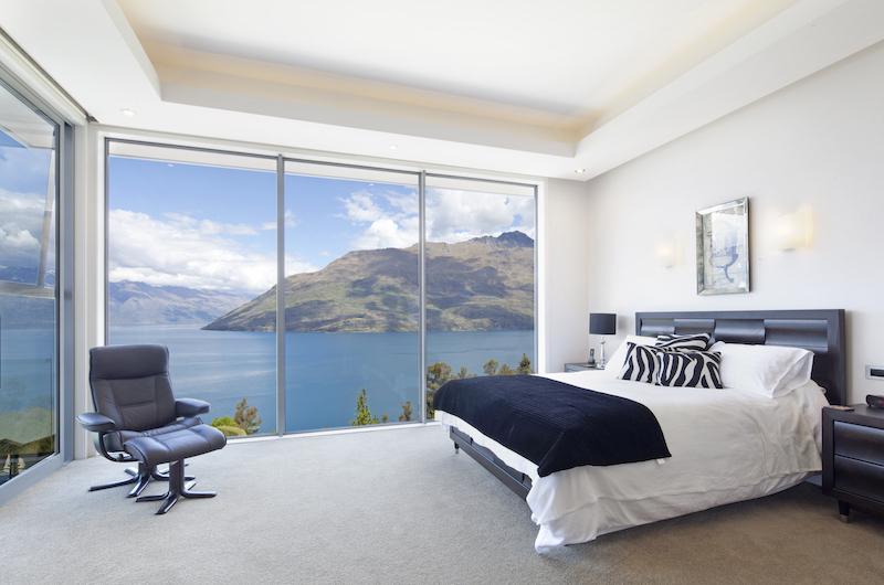 Aspen House Bedroom Three with Lake View | Queenstown, Otago