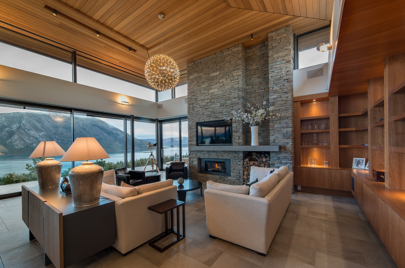 The Dacha Living Room with Lake Views | Wanaka, Otago