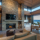 The Dacha Living Room with Fire Place | Wanaka, Otago