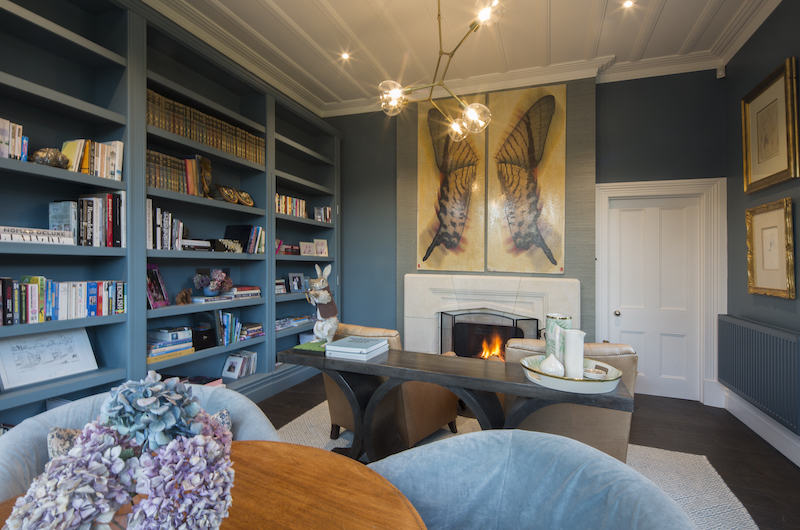 The Homestead at Lake Hayes Library with Fire Place | Queenstown, Otago