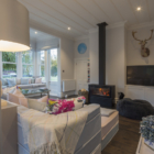The Homestead at Lake Hayes Indoor Seating with Fire Place | Queenstown, Otago