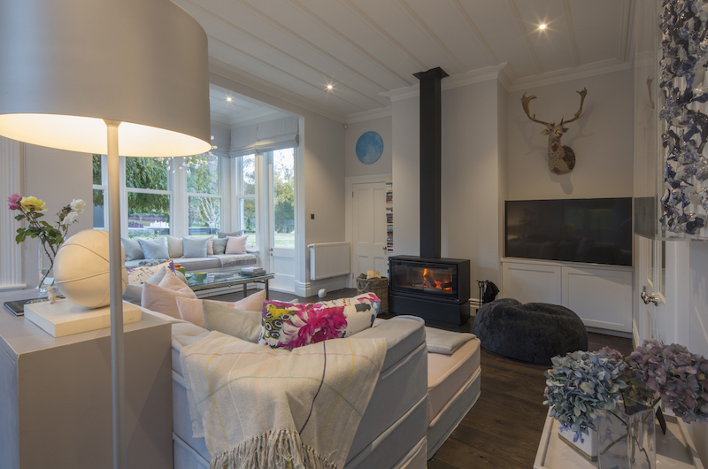 The Homestead at Lake Hayes Indoor Seating with Fire Place | Queenstown, Otago