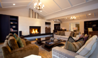 Villa Kumanu Living Room with Fire Place | Arrowtown, Otago