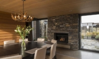 Wyuna House Dining Table with Fire Place | Glenorchy, Otago