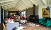 Villa Kahua Living Room with Fire Place | Queenstown, Otago