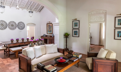 Rock Villa Two Bedroom Walauwwa Suite Living and Dining Area | Bentota, Sri Lanka