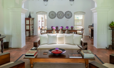 Rock Villa Two Bedroom Walauwwa Suite Indoor Living and Dining Area | Bentota, Sri Lanka