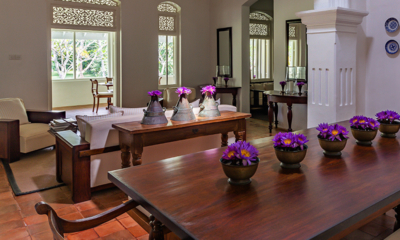 Rock Villa Two Bedroom Walauwwa Suite Living and Dining Area with View | Bentota, Sri Lanka
