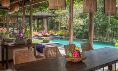 Bali Villacrystalcastle 38Villa Crystal Castle Dining with Pool View | Ubud, Bali