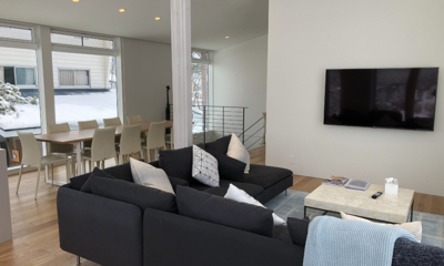 Alpinarc Chalet Living Room with TV | Hakuba, Nagano