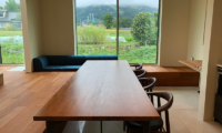 Bikei Chalet Wooden Dining Table | Hakuba, Nagano