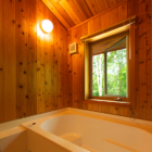 Shirakaba Bathroom with Wooden Wall | Annupuri, Niseko