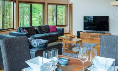 Starchase Living and Dining Room with TV and View | Annupuri, Niseko