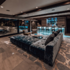 Seasons Residence Entertainment Room at Night | Annupuri, Niseko