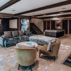 Seasons Residence Entertainment Room with Billiard Table at Night | Annupuri, Niseko