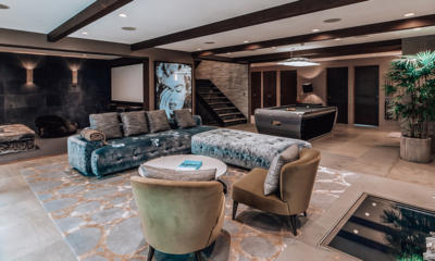 Seasons Residence Entertainment Room with Billiard Table at Night | Annupuri, Niseko