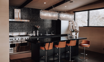 Seasons Residence Kitchen and Breakfast Bar with Hanging Lamps | Annupuri, Niseko