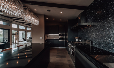 Seasons Residence Kitchen with Hanging Lamps | Annupuri, Niseko