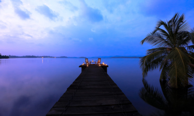 South Point Cottage Romantic Dining Set Up at Night with View | Koggala, Sri Lanka