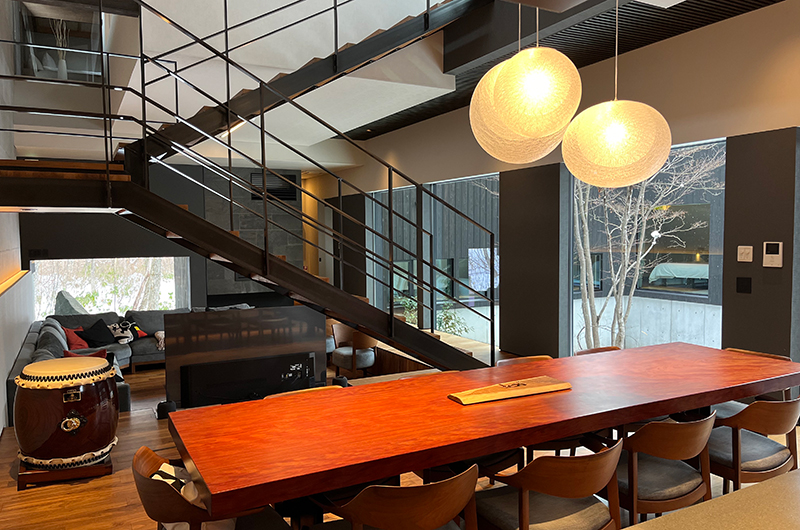 Nivia Dining Area with Up Stairs | Hakuba, Nagano