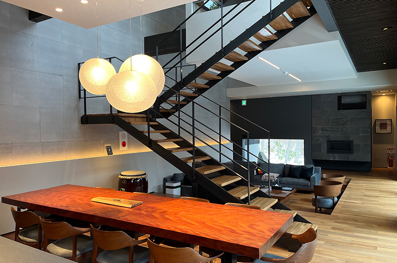 Nivia Living and Dining Area with Up Stairs | Hakuba, Nagano