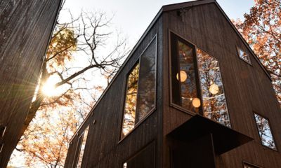 Shizuku Villas Exterior with Sunrise | Hakuba, Nagano