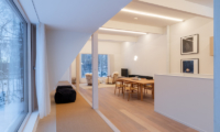 Chalet W Living Room with Wooden Deck | Hirafu, Niseko