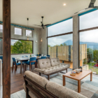 Off Piste Chalet Living and Dining Area with View | West Hirafu, Niseko