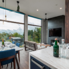 Off Piste Chalet Indoor Living and Dining Area with View | West Hirafu, Niseko