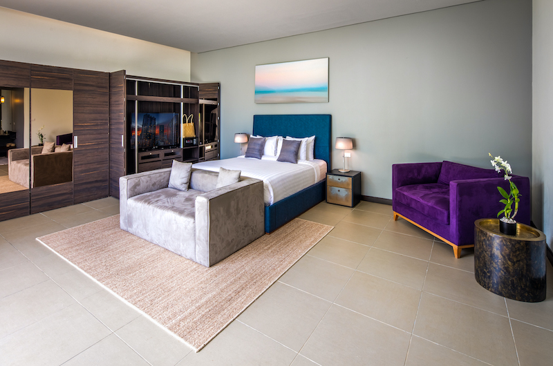 Villa Alchemy Bedroom with Purple Couch | Cape Yamu, Phuket