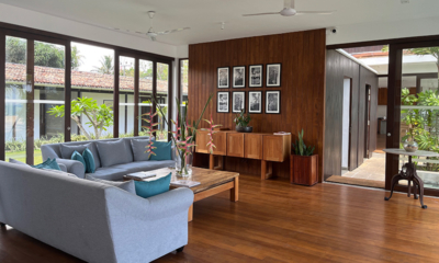 Ubuntu Beach Villas Indoor Living Area with Wooden Floor | Mirissa, Sri Lanka