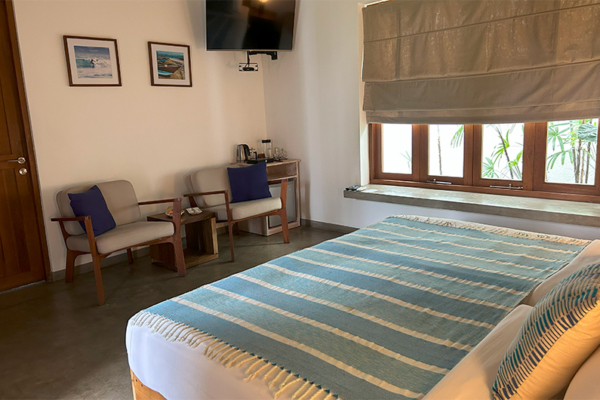 Ubuntu Beach Villas Bedroom Three with TV | Mirissa, Sri Lanka