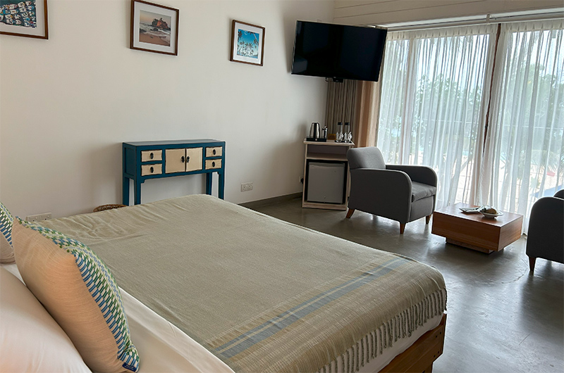 Ubuntu Beach Villas Bedroom Six with TV | Mirissa, Sri Lanka