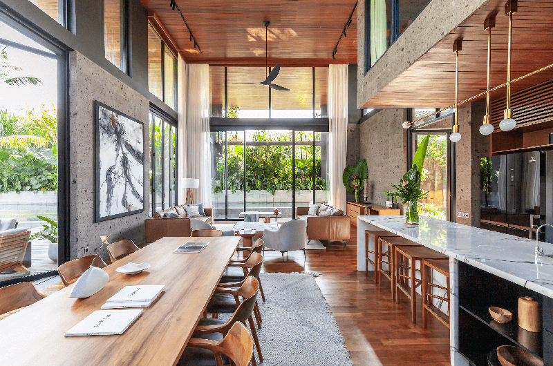 The River House Indoor Living, Kitchen and Dining Area | Pererenan, Bali