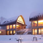 Andaru Niseko Villas Exterior at Night | Soga, Niseko