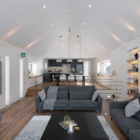 Shakuzen Indoor Living Area with Wooden Floor | Annupuri, Niseko