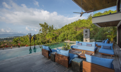 Villa Orca Pool Side Seating Area with View | Choeng Mon, Koh Samui