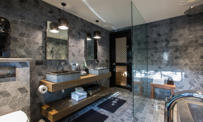Villa Orca His and Hers Bathroom with Lights | Choeng Mon, Koh Samui